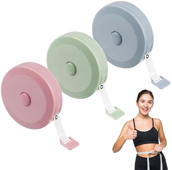3-teiliges Maßbandset, 200 Cm Anthropometrisches Maßband, Nähzubehör-maßband, Anthropometrische Etiketten, Doppelseitiges Maßband