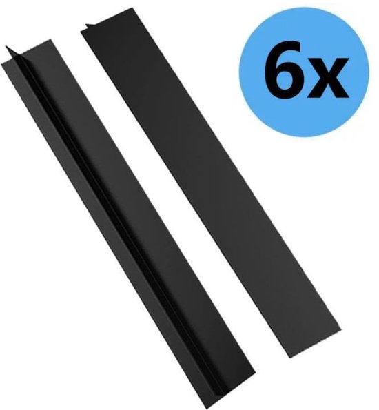 Silikon-dichtungsstreifen, 6er-pack, Arbeitsplattenabdeckung, Silikon-kappenring, Verhindert Das Überlaufen Zwischen Arbeitsplatte Und Kochfeld, 76 Cm, Schwarz