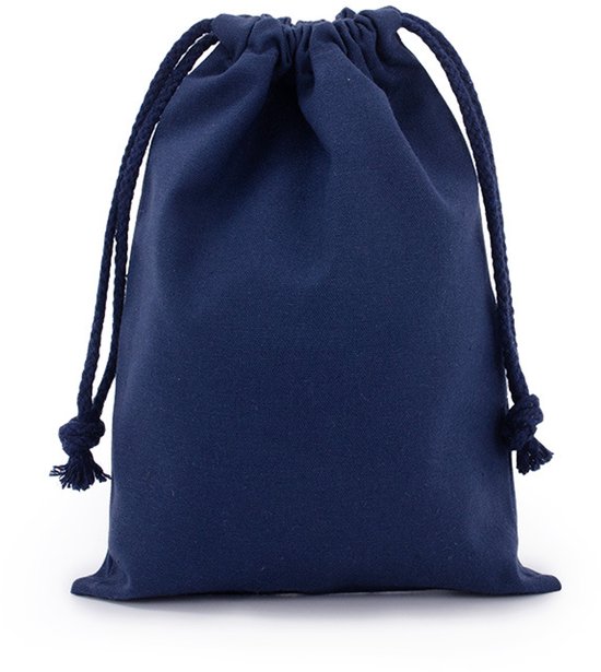 10er-packung 7x10 Cm Marineblaue Baumwollbeutel Mit Kordelzug Für Geschenke Und Schmuck