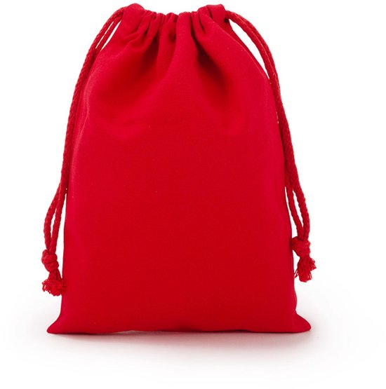 10er-packung 7x10 Cm Leuchtend Rote Baumwollbeutel Mit Kordelzug Für Geschenke Und Schmuck