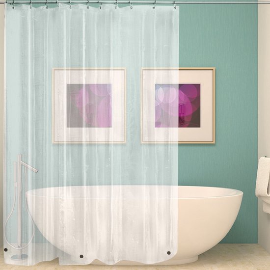 3d-gedruckter, Wasserdichter Und Schimmelresistenter Duschvorhang Mit Magneten, 180 X 180 Cm