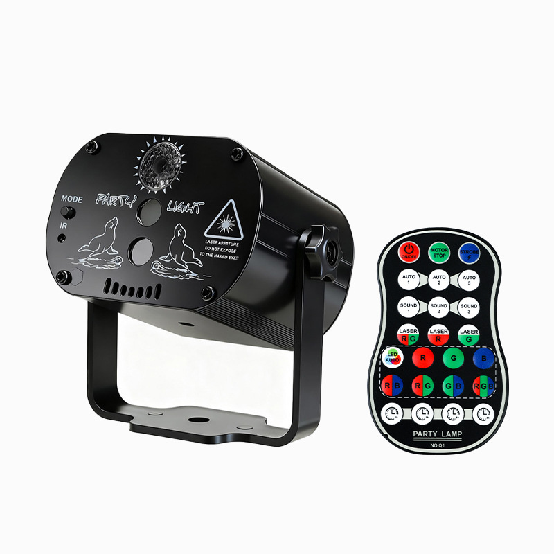 Bunte, Drehbare Weihnachtsprojektorlampe Mit Fernbedienung, Usb-netzteil, 3-in-1 Rgb-led-perlen, Schwarz.