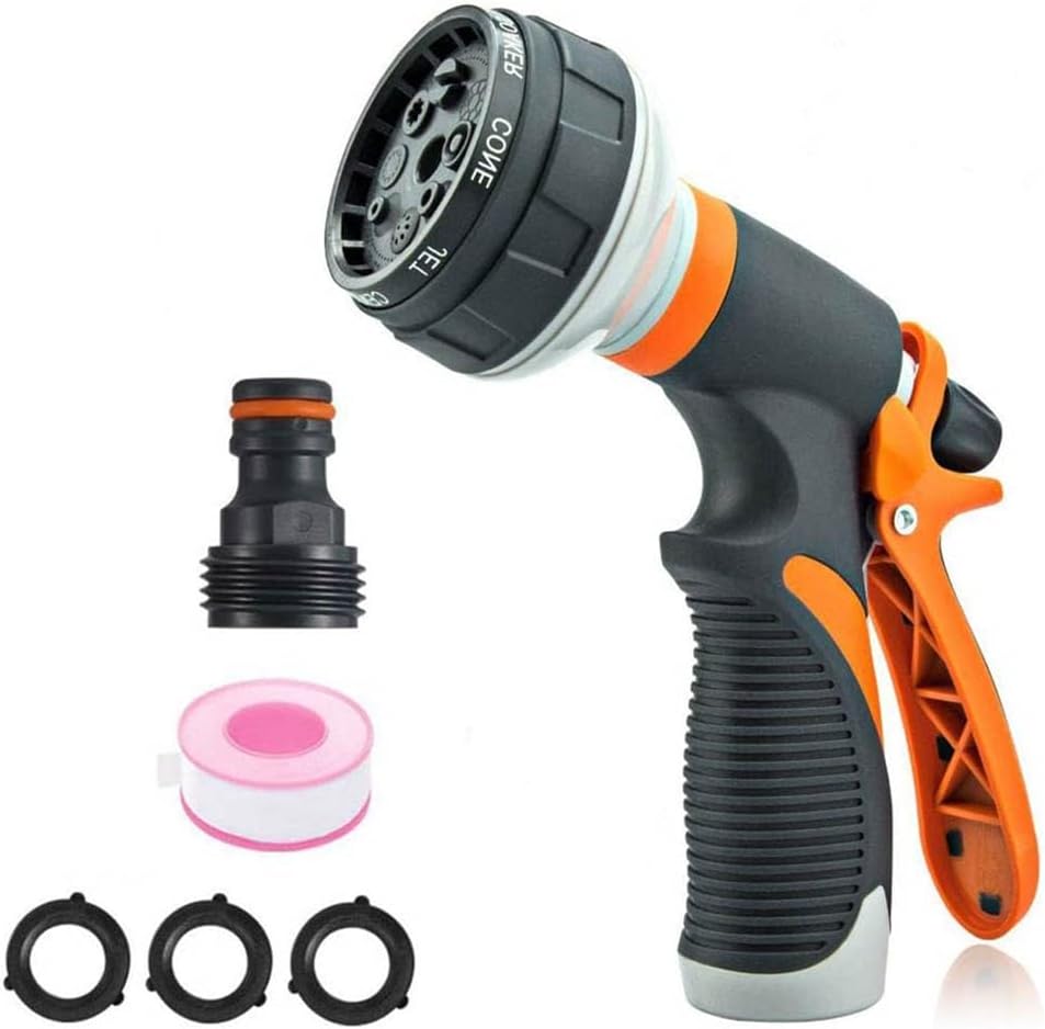 Gartenschlauchdüse – Gartenbewässerungsdüse Für Pflanzen, Autodusche, Haustierdusche – 8-funktions-set, Klebepistole, Verstellbare Hochdruck-wasserpistole Für Autowaschanlagen