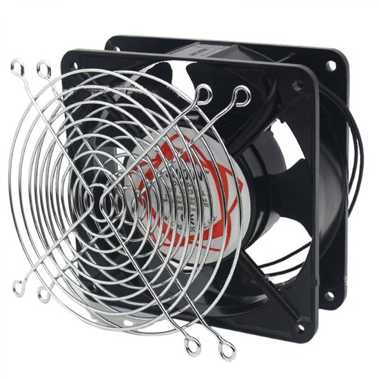Hochtemperatur-axialventilator 120 X 120 X 38 Mm – Leiser Betrieb – Geeignet Für Holzöfen Und Heizkessel – Energieeinsparung Bis Zu 30 %