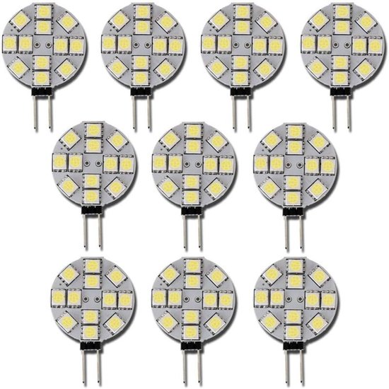 10 G4 Led-lampen, Dc 12v, Nicht Dimmbar, Weiß, 6000k, 20w, Geeignet Für Küchen, Wohnmobile, Camper, Boote Und Andere Anwendungen.