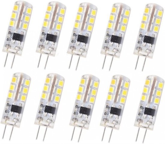 10 G4 Led-lampen, Doppelstifte, Silikonsockel, Warmweiß 3000k, 1,5w, Ac220v, 110 Lumen, Gartenbeleuchtung, Einfach Zu Installieren.
