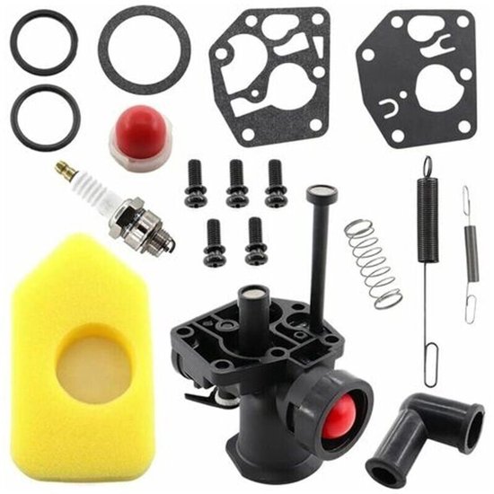 Vergaser-reparatursatz (499809/498809a) & Luftfilter Für Briggs & Stratton Rasenmäher.