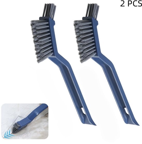 2er-pack Fugenbürste – Multifunktionale Reinigungsbürste – Geeignet Für Küche, Bad, Ecken, Fliesenfugen Und Spülbecken – Blau – 28 X 3,2 Cm
