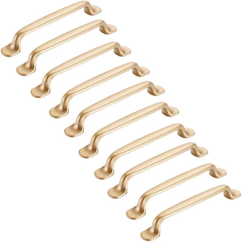 10 Goldene Schrankgriffe, 128 Mm – Möbelgriffe, Küchenschranktürgriffe