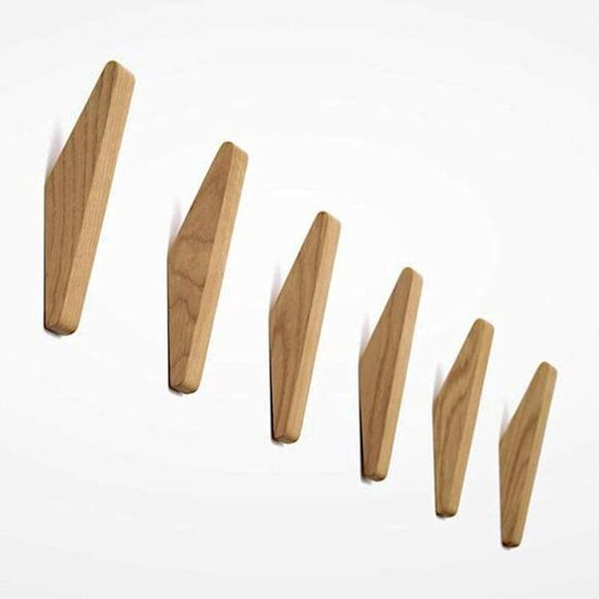 Ein Set Aus 6 Retro-holzhaken, Holzhaken, Tragkraft 5 Kg, Wandhaken, Multifunktionshaken, Schlüsselhaken (6 Haken Pro Set).