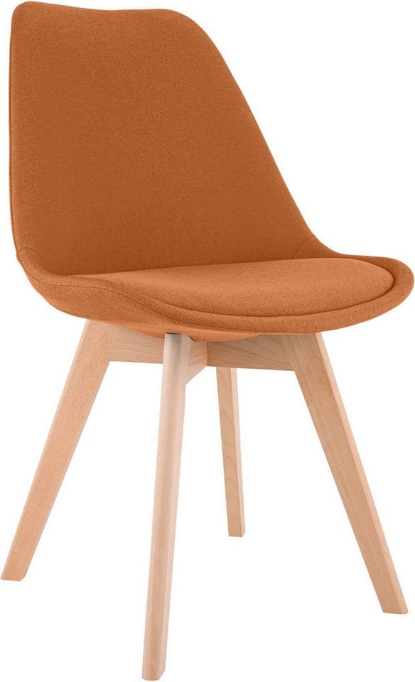 Esszimmerstuhl Linares orange Stoff