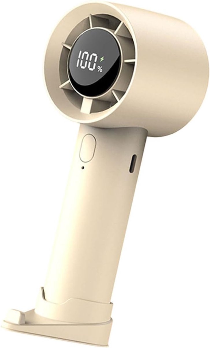 Mini-handventilator – Tragbarer Ventilator – Hohe Windgeschwindigkeit – Led-anzeige – Mit Handyhalterung – Lange Akkulaufzeit – Geeignet Für Büro, Zuhause Und Outdoor-aktivitäten
