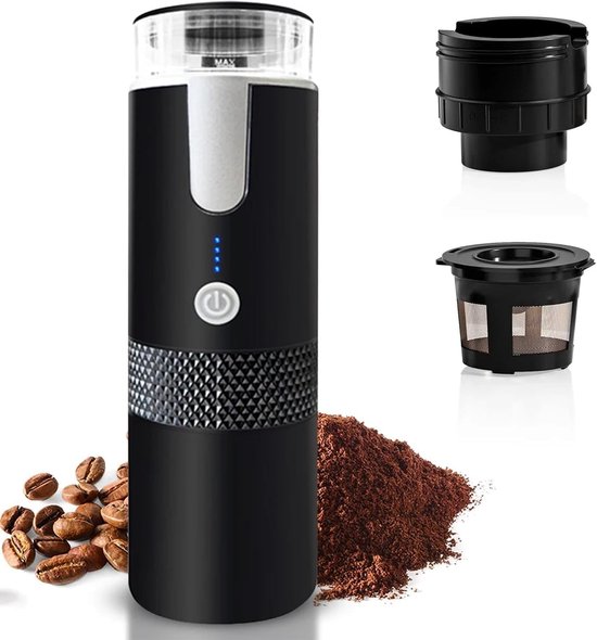 3-in-1 Tragbare Kaffeemaschine, Kabellose Elektrische Kapselkaffeemaschine Mit Selbstheizung, Geeignet Für Auto, Zuhause, Büro, Camping Und Reisen