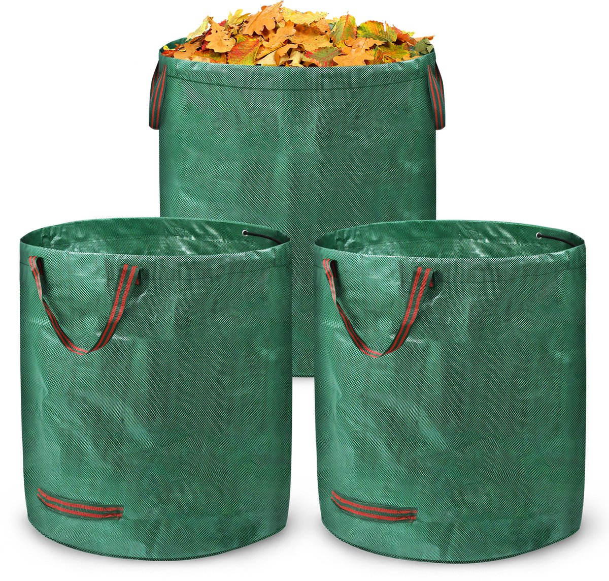 Gartenmüllsäcke – 3er-pack – Robust Und Langlebig Mit Griffen – Wasserdicht Und Faltbar – 272 Liter