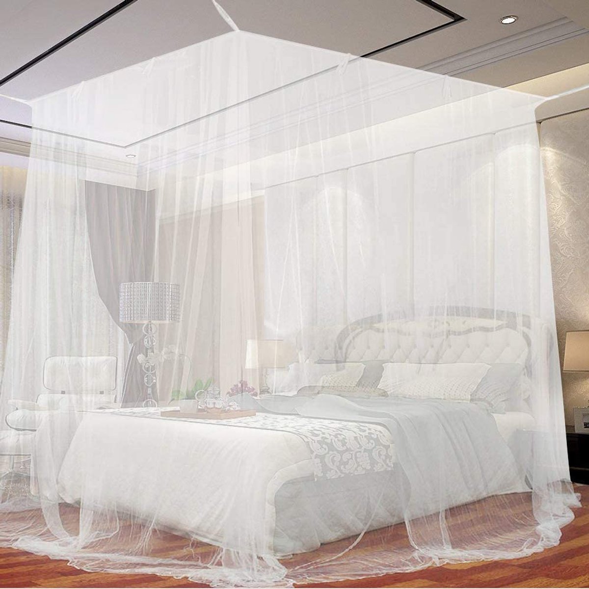Quadratisches Fliegengitter Für Reisen Und Zuhause, 1,9 × 2,1 × 2,4 M