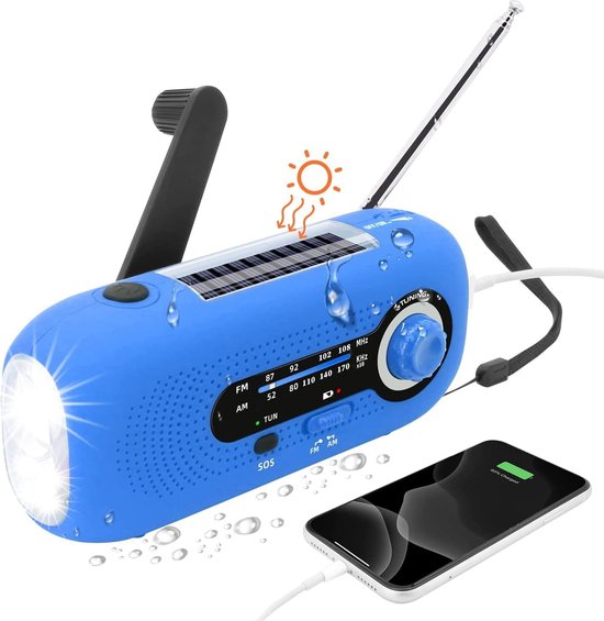 Notradio Solarbetriebenes Notradio Mit Batteriebetrieb Und Kurbelantrieb