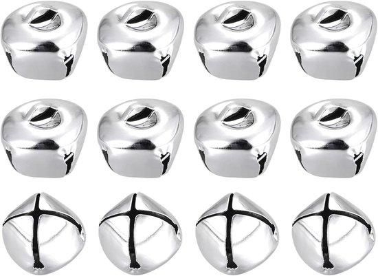 20 Stück Kleine, 3/4 Zoll Große, Silberne Metallglöckchen, Wiederverwendbare Bastelornamente Für Diy-weihnachts-, Musik-, Party-, Hochzeits- Und Heimdekorationen