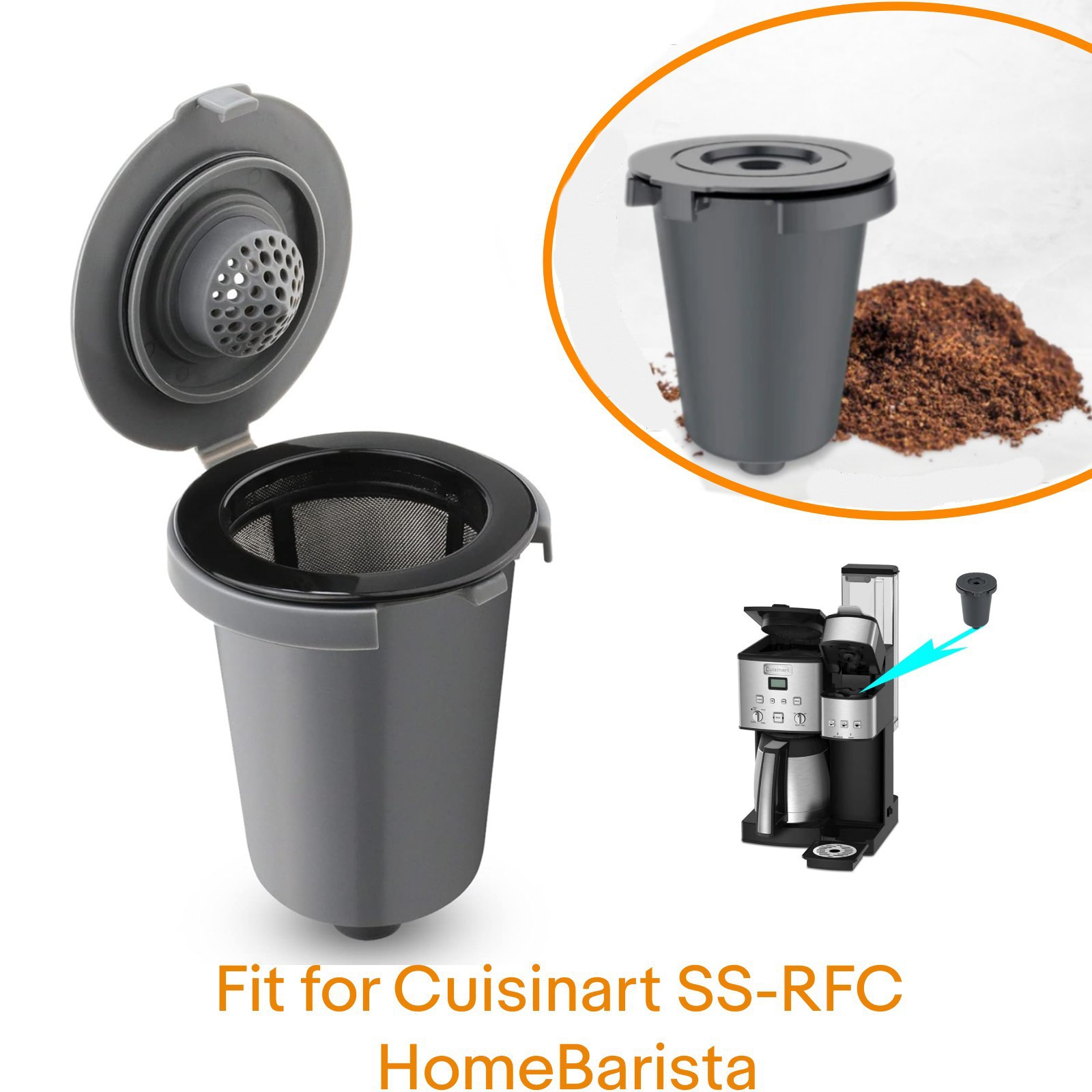 Geeignet Für Cuisinart / Ss-rcf / Home Ebarist Kaffeefilterbecher – Wiederverwendbar – Filter – Sieb – Netz