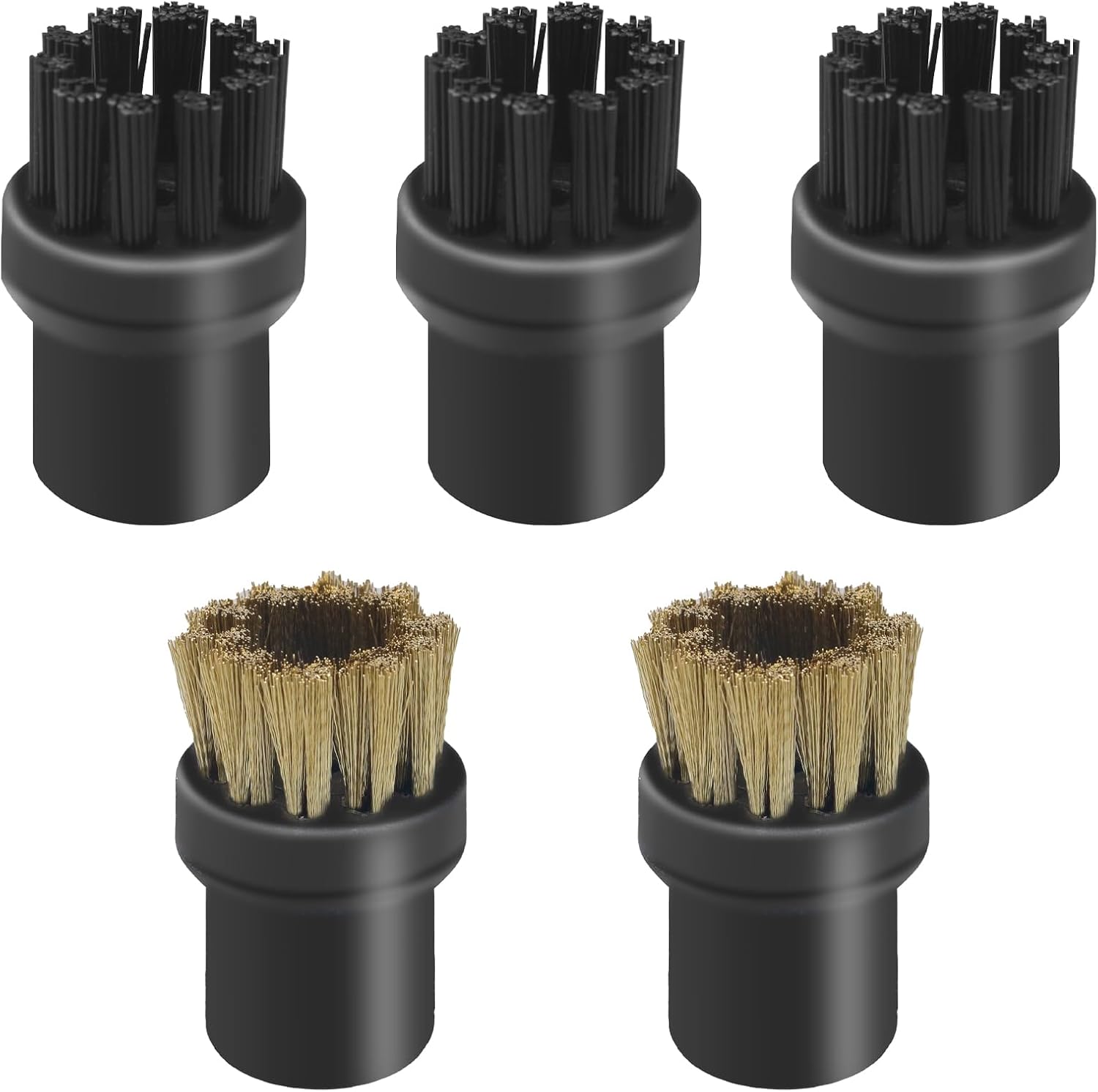 5-teiliges Dampfreiniger-bürstenkopf-set – 2 Messingbürsten Und 3 Nylonbürsten – Kompatibel Mit Kärcher Sc1, Sc2, Sc4 Und Sc5 Dampfreinigern