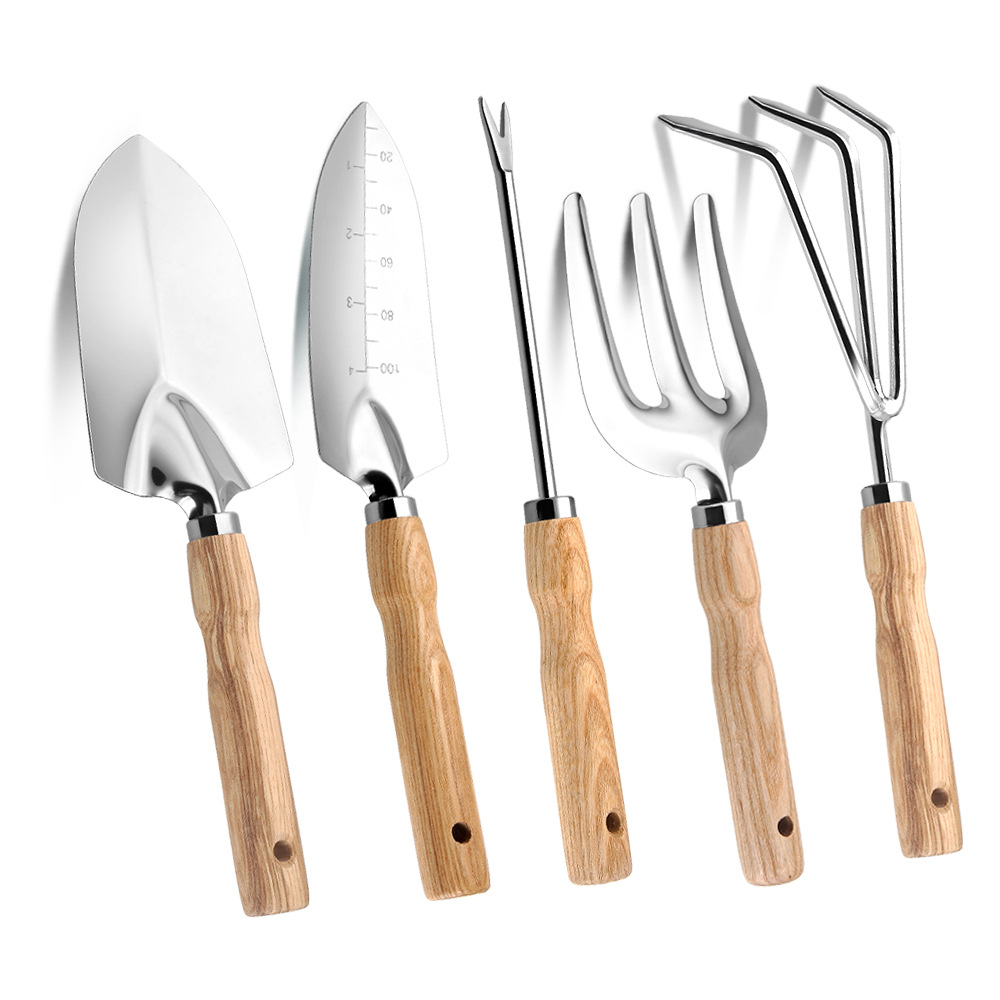 Holzgriff – Edelstahl – Gartengerät – Für Den Außenbereich – Zum Anpflanzen Von Gemüse – Zum Blumenanbau – Zum Jäten – Haushaltsgerät