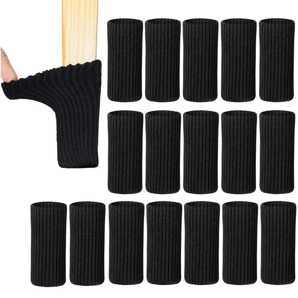 16-teiliges Set Gestrickter Stuhlbeinschoner, Strapazierfähige Und Schalldämpfende Stuhlbeinschoner, Hockerbeinschoner, Rutschfeste Tisch- Und Stuhlbeinkissen