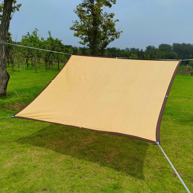 Beige-gelber Sonnenschutz - Hb Balkon- Und Hofsonnenschutz - Schattennetz - 2 M 3 M (sechs Leinen)