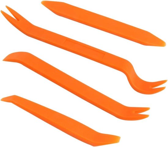 Professionelles Werkzeugset Für Autotürverkleidungen - 4-teiliges Set - Modifikation Des Audiosystems - Ausbauwerkzeuge - Ausbau Der Türverkleidung - Orange.