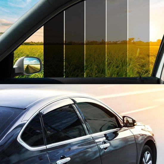 3 M X 50 Cm Schwarze Universal-autofensterfolie Mit 35 % Lichtdurchlässigkeit, Uv-schutz Und Sichtschutz