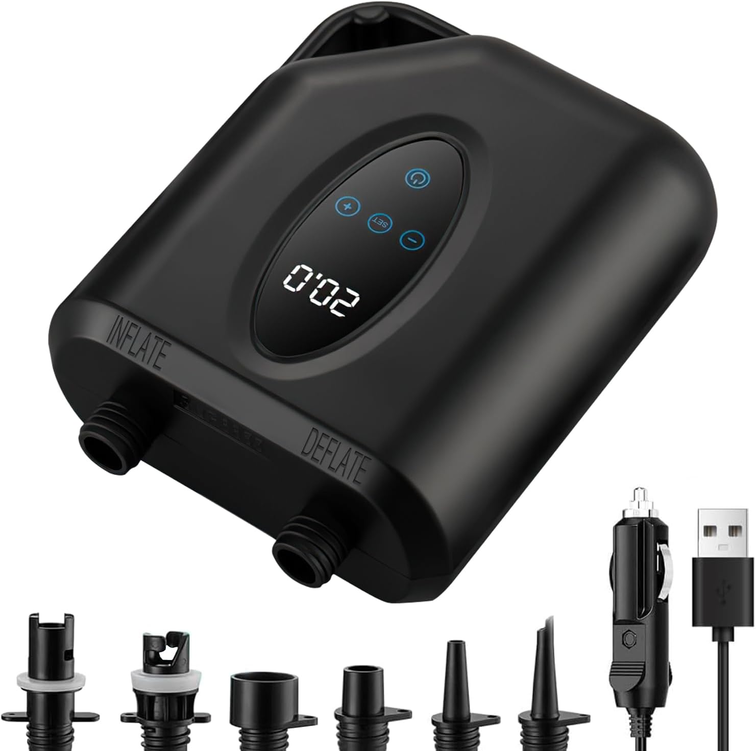 Elektrische Luftpumpe, Tragbar, 600 W, Für Schwimmbäder, 600-w-elektropumpe Mit 5 Düsen, Tragbare Luftmatratzenpumpe Für Airtrack-matte