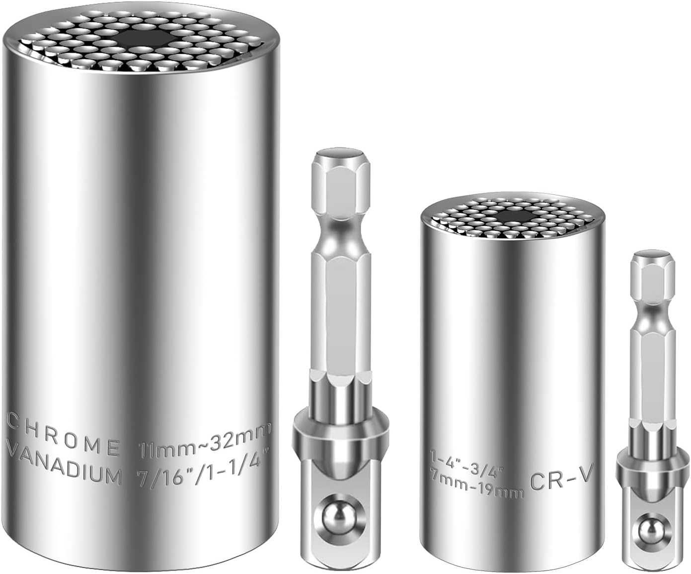 Universeller Steckschlüsselsatz Mit Super-steckschlüssel Zum Lösen Jeder Schraube. Multifunktionales Universal-steckschlüsselwerkzeug Mit 3/8"- Und 1/2"-bohradaptern, 4-teilig.