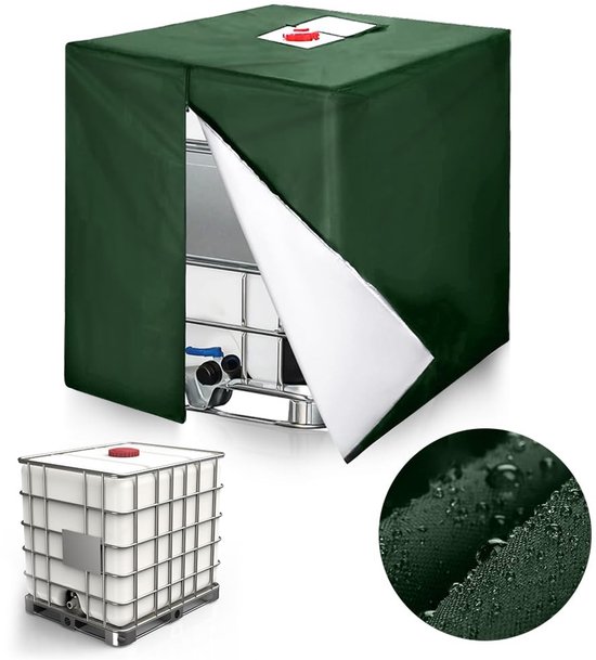 Ibc-containerabdeckung, Wasserdicht, Uv-beständig, Staubdicht Und Regendicht, Aus 210d Oxford-gewebe, Maße 120x100x116 Cm, Geeignet Für Wassertanks.
