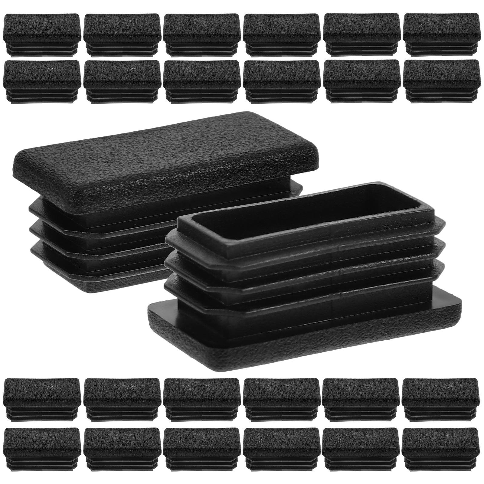 100 Mit Schläuchen Gefüllte Filzgleiter Aus Gummi Für Tische Und Stühle, Beinschoner, Bodenschoner, Schwarz