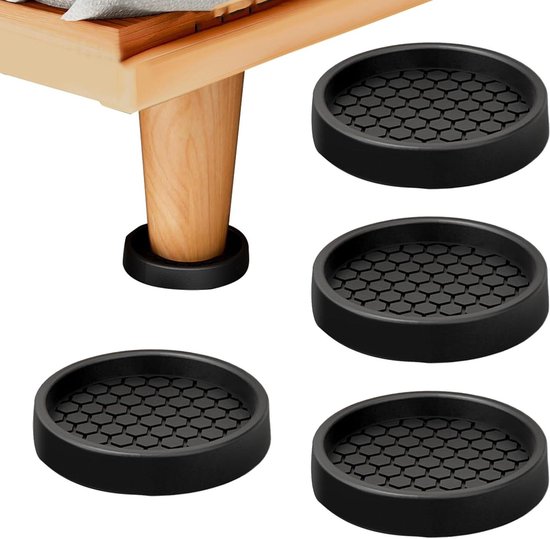 Möbel- Und Bodenschutzmatten – Antirutschmatten – Umzugsmatten – Hochelastisches Silikon – 4-teiliges Set – Schwarz