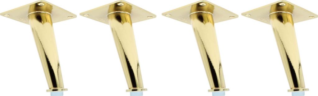 Konische Möbelfüße, Geeignet Für Betten, Sofas Und Schränke, Goldfarben, 12 Cm, 4er-pack