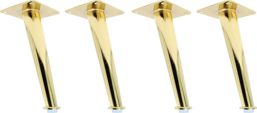 Konische Möbelfüße, Geeignet Für Betten, Sofas Und Schränke, Goldfarben, 18 Cm, 4er-pack.