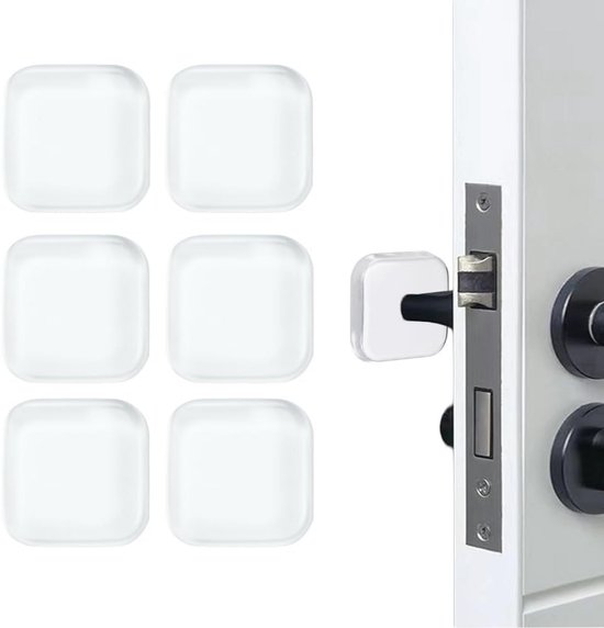 6 Türgriffstopper Aus Weichem Gummi – Transparente, Selbstklebende Möbelschutzfolien Für Wände Und Möbel