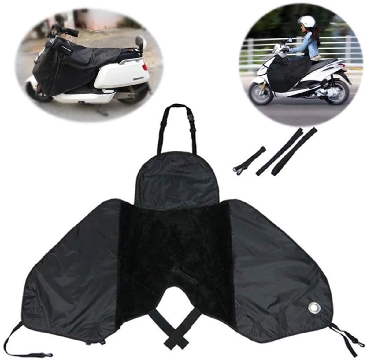 Wasserdichter Scooter-karosserieschutz – 420d Oxford-gewebe, Wind- Und Wetterfest, Schwarz