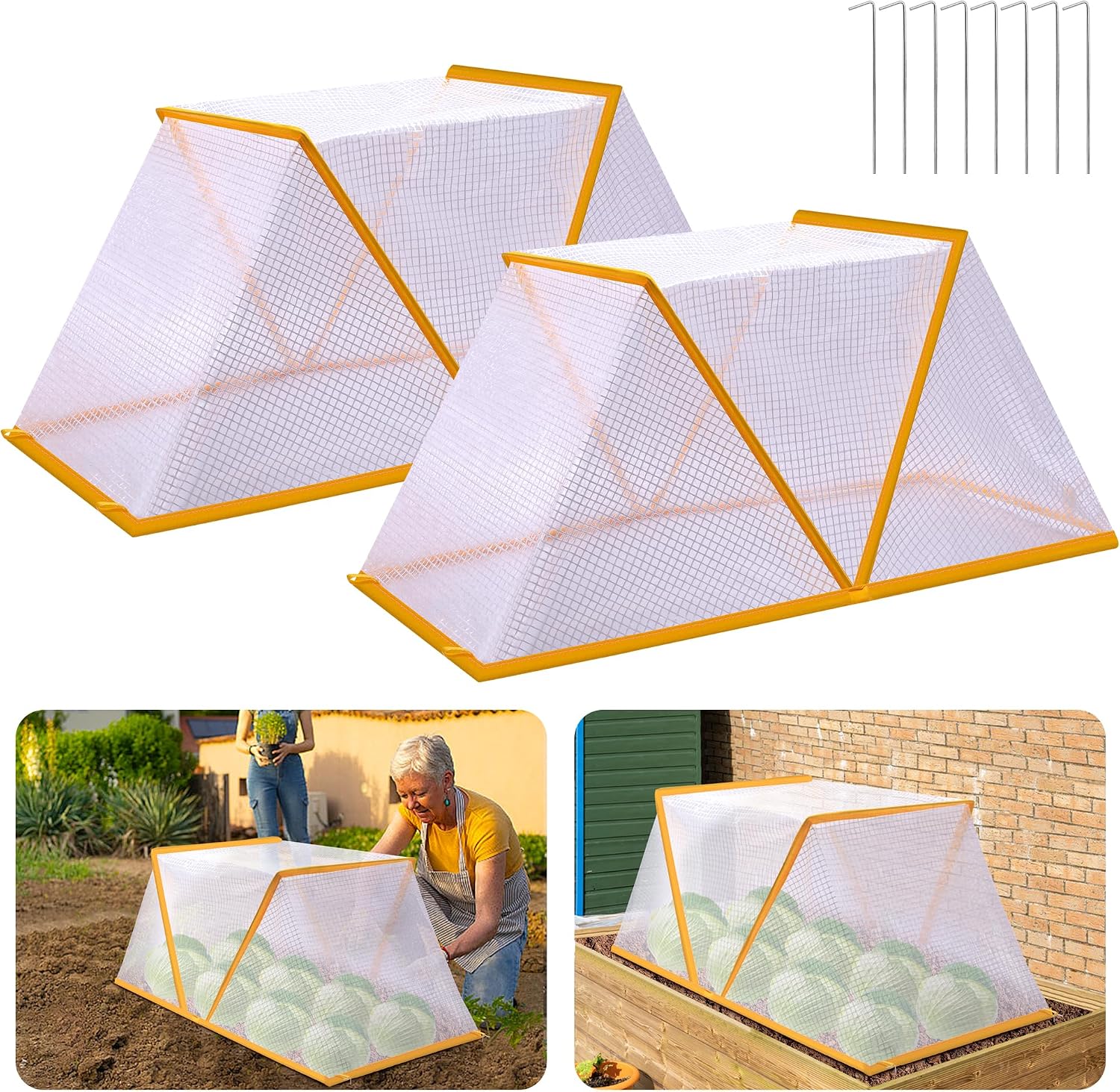 Pflanzenabdeckungen Für Hochbeete – 82,4 X 33,4 X 36,6 Cm, Faltbar – Schutz Für Gemüsebeete – Pflanzennetz