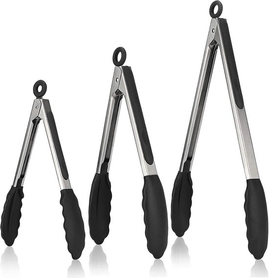Küchenzangen-set Aus Edelstahl, 3-teilig – Servierzange – Grillzange – Fleischzange – Fischzange – Grillzange