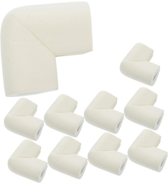 10-teiliger U-förmiger Eckenschutz Für Glasmöbel – Kindersicherheitsschutz (6 X 6 X 3,5 Cm) – Elfenbeinweiß