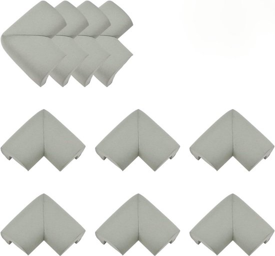 10-teiliges Set Grauer U-förmiger Kanten- Und Eckenschützer Für Glasmöbel (6 X 6 X 3,5 Cm)