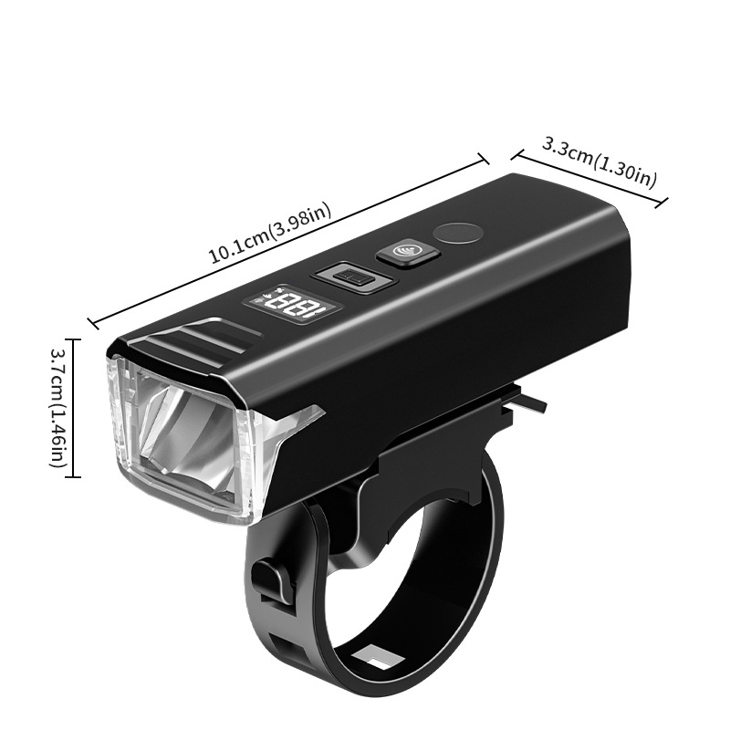 Q02l Digitalanzeige – Mit Integrierter Warnhupe – Fahrradlicht/taschenlampe/scheinwerfer – Für Nachtfahrten – Regensicher (ipx4) – Usb-aufladbar
