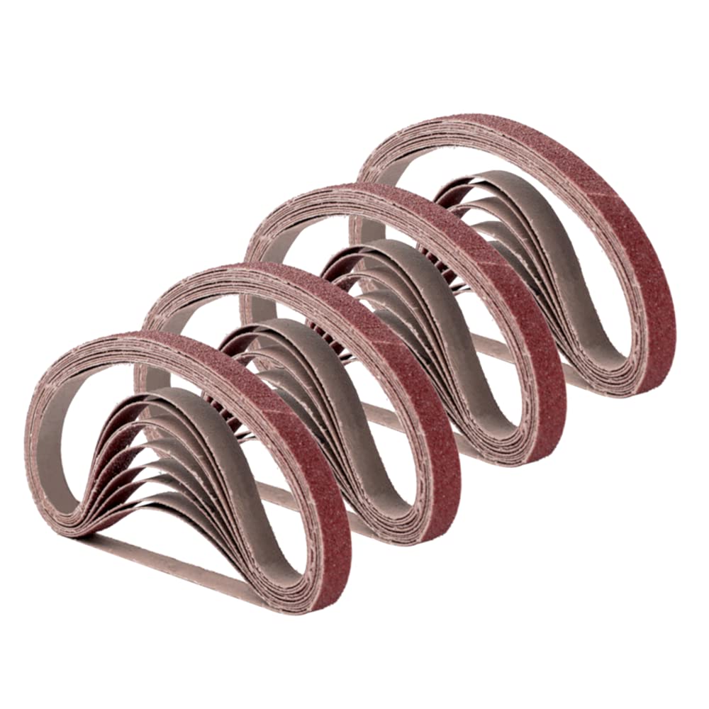 1/2 X 18 Zoll Schleifbänder, Körnung 60/80/120/180/240, Für Holzbearbeitung, Metallpolitur, Aluminiumoxid, 20er-packung