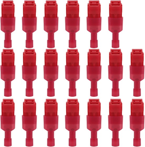 20 Stück - T-abzweigverbinder - Drahtklemmen - Rot - Kabelschuh-abzweigklemmen