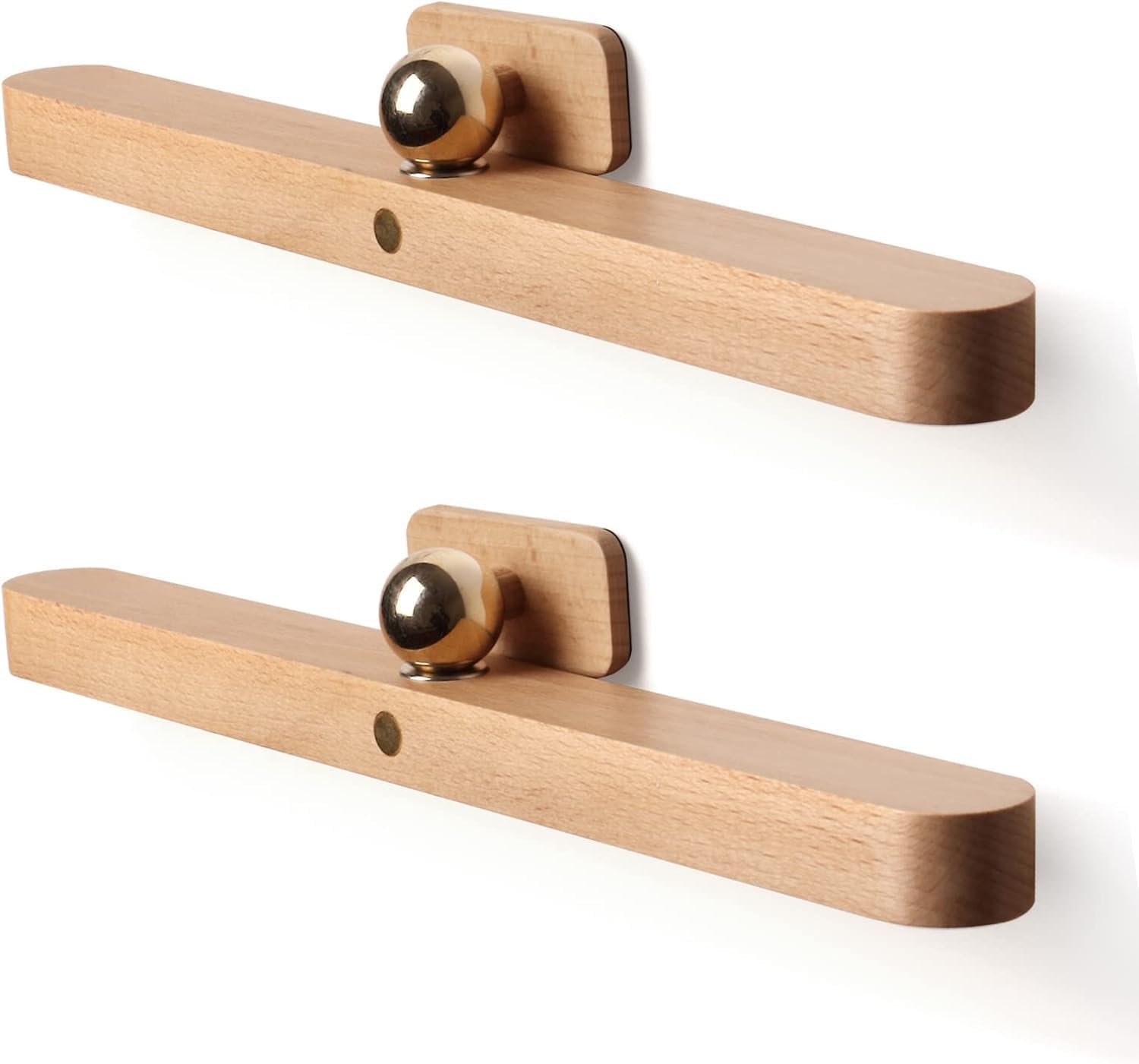 2 Stück – Spiegelleuchtenleiste Aus Holz – Wandmontage Im Badezimmer – Usb-c-aufladbar – 3-stufig Dimmbar – Touch-bedienung – Flur – Schrank – 2-teilig