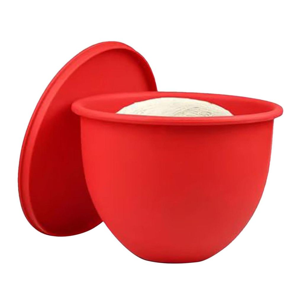 Wiederverwendbare Silikon-rührschüssel, Silikon-rührschüssel Mit Deckel, Silikonschüssel Für Küchenmaschinen – Rot