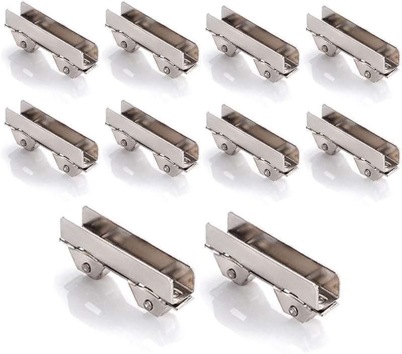 Ein Satz Von 10 Edelstahl-rollenklemmen Für Schiebetüren, Geeignet Für 8 Mm Dicke Schiebefenstertüren, Nutbreite