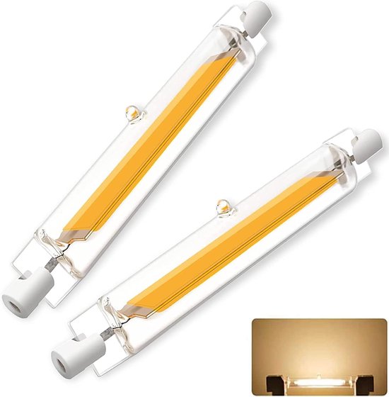 78mm R7s Led-leuchte, Entspricht Einer 10w Halogenlampe, R7s 100w J78, Warmweißes Licht 3000k, 360° Abstrahlwinkel, 2 Stück.