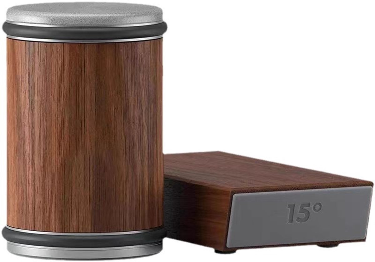 Braunes Holz – 5,5 X 5,5 X 9 Cm – Für Küchenmesser – Professioneller Rollender Messerschärfer – Diamant-schärfscheibe Mit Magnetischer Schleiffunktion