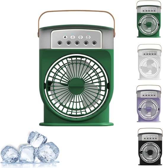 Tragbarer, Wiederaufladbarer Tischventilator Mit 3 Geschwindigkeitsstufen, Schwarz